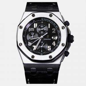 Pre Owned Audemars Piguet Royal Oak Offshore 26055ST.OO.D002CR.01 Automatic Black Stainless Steel Men's Wristwatch 42 mm