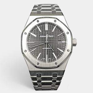 Audemars Piguet Black Stainless Steel Royal Oak 15500st Men's Wristwatch 41mm