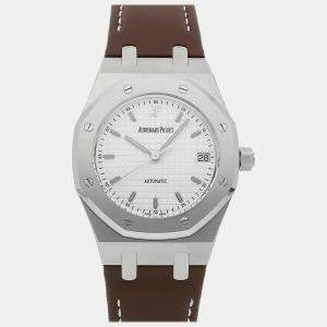 Audemars Piguet White Stainless Steel Royal Oak 15189ST.OO.D083CU.01 Automatic Men's Wristwatch 36 mm