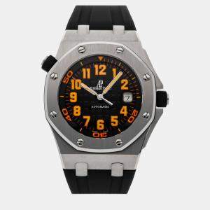 Audemars Piguet Black Stainless Steel Royal Oak Offshore 15701ST.OO.D002CA.01 Automatic Men's Wristwatch 42 mm