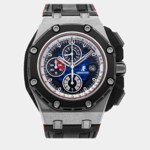 Audemars Piguet Blue Platinum Royal Oak Offshore 26290PO.OO.A001VE.01 Automatic Men's Wristwatch 44 mm