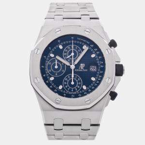 ساعة يد رجالية أوديمار بيغيه رويال أوك أوفشور 26237ST.OO.1000ST.01 أوتوماتيكية زرقاء ستانلس ستيل 42 مم