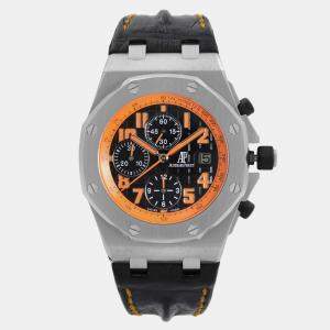 Audemars Piguet Black Stainless Steel Royal Oak Offshore  Automatic Men's Wristwatch 42 mm
