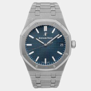 Audemars Piguet Blue Stainless Steel Royal Oak 15500ST.OO.1220ST.01 Automatic Men's Wristwatch 41 mm