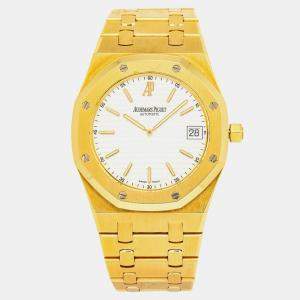 Audemars Piguet Royal Oak 15202BA.OO.0944BA.01 Automatic White 18K Yellow Gold Men's Wristwatch 39 mm