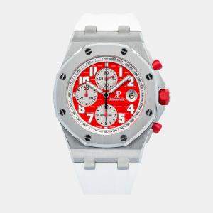 Audemars Piguet Royal Oak Offshore 26108ST Automatic Red Stainless Steel Men's Wristwatch 42 mm