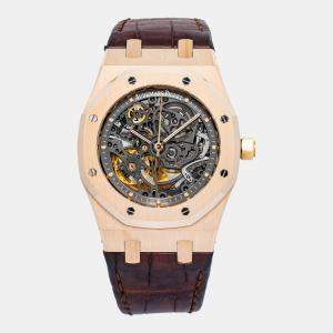 Audemars Piguet Royal Oak 15305OR Automatic Skeleton 18k Rose Gold Men's Wristwatch 39 mm