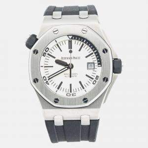 Audemars Piguet White Stainless Steel Royal Oak Offshore 15710ST Automatic Men's Wristwatch 42 mm