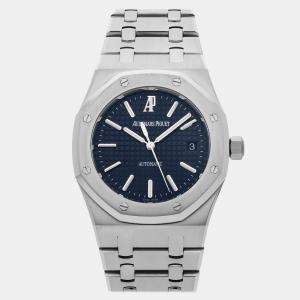 Pre-Owned Audemars Piguet Royal Oak 15300ST.OO.1220ST.02 Automatic Blue Men's Wristwatch 39 mm