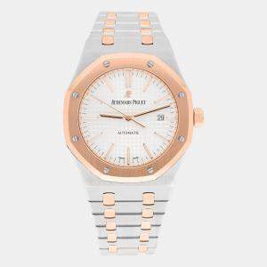Audemars Piguet Royal Oak 15400SR.OO.1220SR.01 Automatic Silver 18k Rose Gold Stainless Steel Men's Wristwatch 41 mm