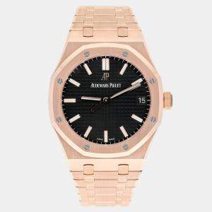 Audemars Piguet Royal Oak 15500OR.OO.1220OR.01 Automatic Black 18k Rose Gold Men's Wristwatch 41 mm