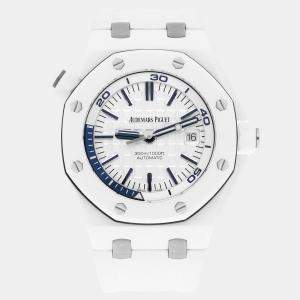 Audemars Piguet Royal Oak Offshore 15707CB.OO.A010CA.01 Automatic White Ceramic Stainless Steel Men's Wristwatch 42 mm