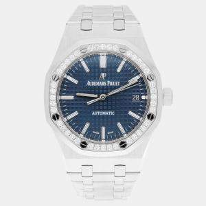 Audemars Piguet Royal Oak 15451ST.ZZ.1256ST.03 Automatic Blue Stainless Steel Men's Wristwatch 37 mm