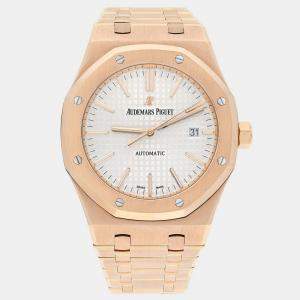 Audemars Piguet Royal Oak 15400OR.OO.1220OR.02 Automatic Silver 18k Rose Gold Men's Wristwatch 41 mm