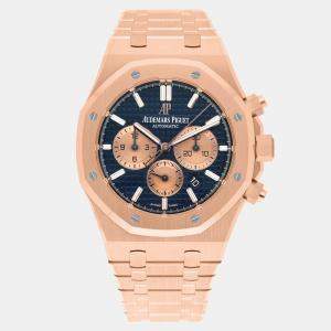 Audemars Piguet Royal Oak 26331OR.OO.1220OR.01 Automatic Blue 18k Rose Gold Men's Wristwatch 41 mm