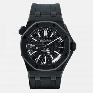 Pre Owned Audemars Piguet Royal Oak 15703ST Automatic Black Stainless Steel Men's Wristwatch 42 mm