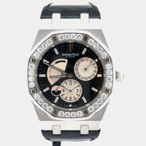 Pre Owned Audemars Piguet Royal Oak 26125ST Automatic Black Stainless Steel Men’s Wristwatch 39 mm