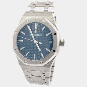 Pre Owned Audemars Piguet Royal Oak 15500ST.OO.1220ST.01 Automatic Blue Stainless Steel Men’s Wristwatch 41 mm