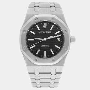 Pre Owned Audemars Piguet Royal Oak Sogo Seibu Anniversary Limited Edition 15300ST Automatic Black Stainless Steel  Men's Wristwatch 39 mm