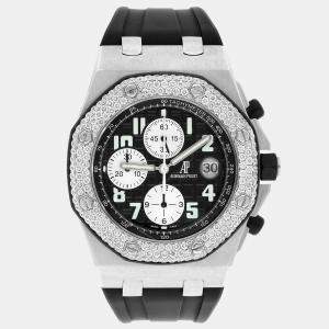 Pre Owned Audemars Piguet Royal Oak Offshore 25940SK.OO.D002CA.01 Automatic Chronograph Black Dial Stainless Steel Men's Wristwatch 42 mm