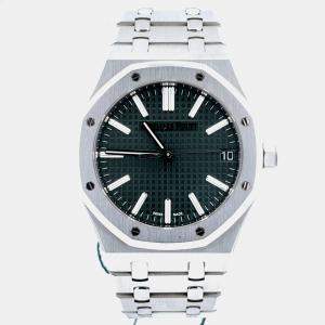Pre Owned Audemars Piguet Royal Oak "50th Anniversary" 15510ST.OO.1320ST.04 Green Stainless Steel Automatic Men's Watches 41mm