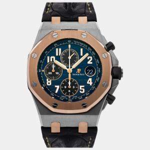 Audemars Piguet Blue Stainless Steel Royal Oak Offshore 26471SR.OO.D101CR.01 Automatic Men's Wristwatch 42 mm