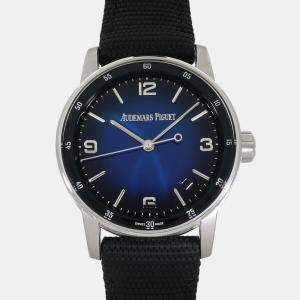 Audemars Piguet Blue 18k White Gold Code 15210BC.OO.A002KB.01 Automatic Men's Wristwatch 41 mm