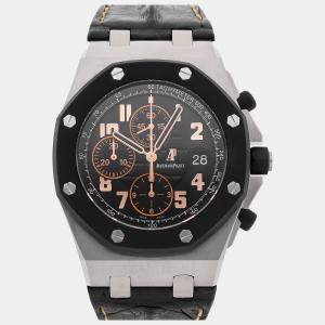 Audemars Piguet Black Stainless Steel Royal Oak Offshore 26298SK.OO.D101CR.01 Automatic Men's Wristwatch 42 mm