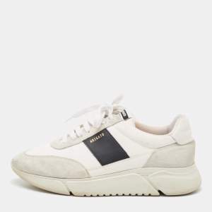 Axel Arigato Grey Canvas and Leather Low Top Sneakers Size 43