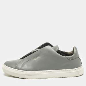 Axel Arigato Grey Leather Clean 90 Low Top Sneakers Size 43