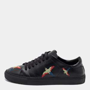 Axel Arigato Black Leather Clean 90 Bee Bird Low Top Sneakers Size 44