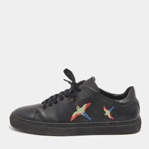 Axel Arigato Black Leather Clean Bird Low Top Sneakers Size 46