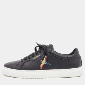 Axel Arigato Black Leather Low Top Sneakers Size 40