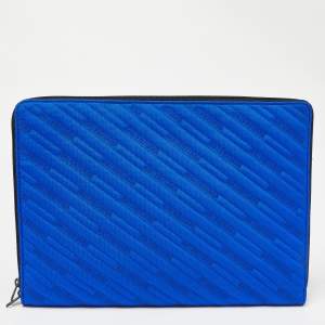 Balenciaga Blue Quilted Nylon Explorer Laptop Case
