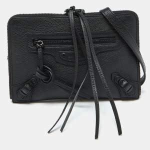 Balenciaga Black Leather Neo Classic Clutch