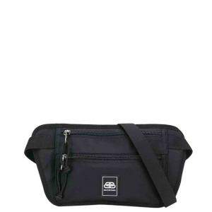 Balenciaga Black Nylon Leather Belt Bag