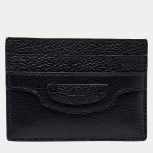 Balenciaga Black Leather Neo Classic Card Holder