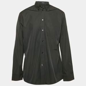 Balenciaga Black Cotton Long Sleeve Shirt M