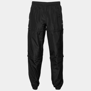 Balenciaga Black Synthetic Zip Paneled Sweatpants M