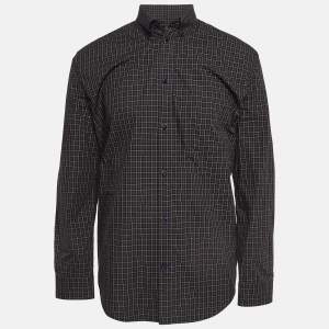 Balenciaga Multicolor Plaid Cotton Buttoned Up Shirt XS