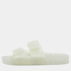 Balenciaga Transparent Rubber Sunday Flat Slides Size 44