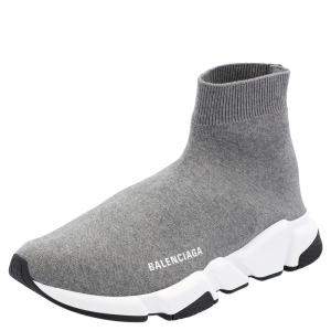 Pre Owned Balenciaga Grey Speed Sneakers Size EU 44