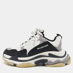 Balenciaga  Multicolor Mesh and Leather Triple S Sneakers Size 43