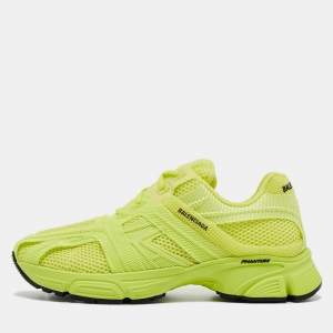 Balenciaga Green Mesh And Fabric Low Top Sneakers Size 44