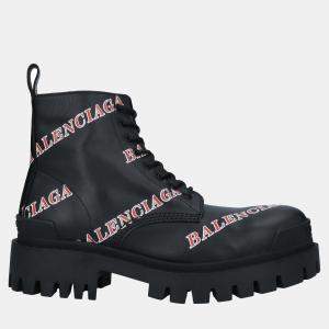Balenciaga Leather Ankle Combat Boots Size 42