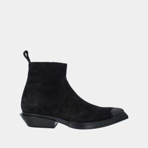 Balenciaga Black Suede Ankle Boots Size 44
