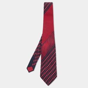 Balenciaga Vintage Multi Print Silk Tie