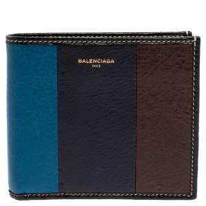 Balenciaga Multicolor Leather Bazar Bi Fold Compact Wallet