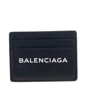 Balenciaga Black Leather Everyday Card Holder
