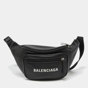 Balenciaga Black Leather Everyday Belt Bag